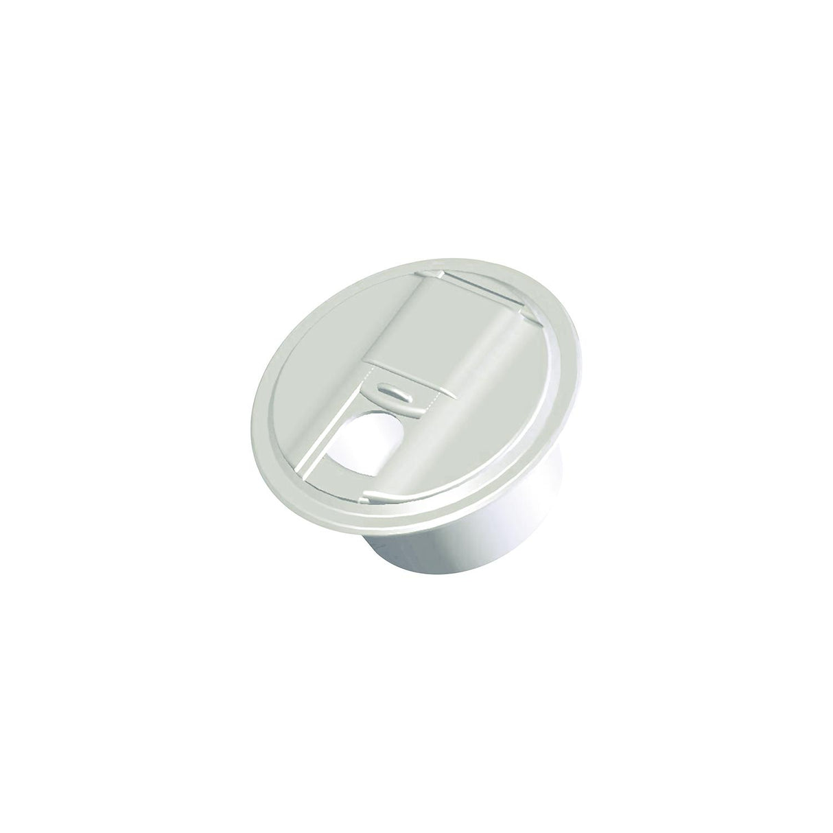 RV Designer B103 Universal Round Electrical Cable Hatch, Colonial White