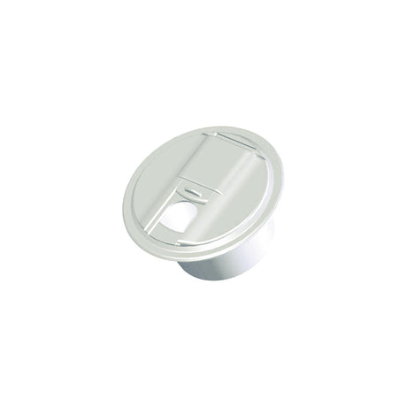 RV Designer B103 Universal Round Electrical Cable Hatch, Colonial White