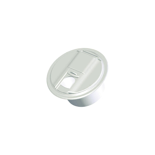RV Designer B103 Universal Round Electrical Cable Hatch, Colonial White