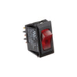 SWITCH-ILL ROCKR 125V BLK W-RD