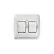 RV Designer S533 White Double On/Off Contoured RV Switch in Plate