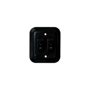 RV Designer S656 DC Dual Wall Switch in Plate, Black
