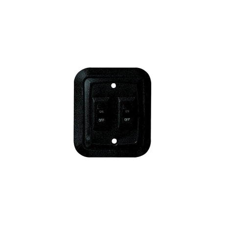 RV Designer S656 DC Dual Wall Switch in Plate, Black