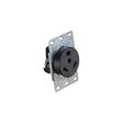 RV Designer S971 AC 30 Amp Receptacle In Plate, 30A / 125V, White