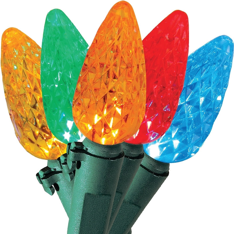 Sylvania V47825-49 Light Set, Christmas, 120 V, 2.4 W, 50-Lamp, LED Lamp, Blue/Green/Orange/Red/Yellow Lamp
