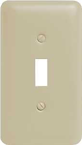 Amerelle 935TAL Wallplate, 5 in L, 2-13/16 in W, 1-Gang, Steel, Light Almond