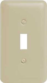 Amerelle 935TAL Wallplate, 5 in L, 2-13/16 in W, 1-Gang, Steel, Light Almond
