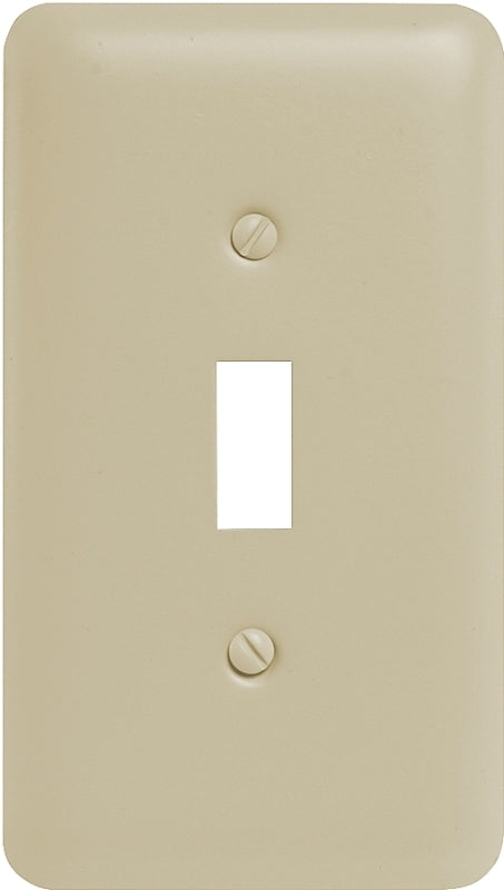 Amerelle Devon Series 935TAL Wallplate, 5 in L, 2-13/16 in W, 1-Gang, Steel, Light Almond
