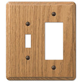 Amerelle Contemporary Brown 2 gang Wood Decorator/Toggle Wall Plate 1 pk
