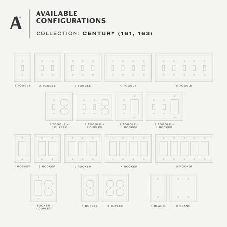 Amerelle Chelsea Brushed Nickel 2 gang Stamped Steel Decorator/Toggle Wall Plate 1 pk