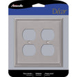 Amerelle Metro Brushed Nickel 2 gang Die-Cast Metal Duplex Wall Plate 1 pk