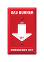 Amerelle Pro Gas Burner Red/White 1 gang Stamped Steel Toggle Gas Burner Wall Plate 1 pk