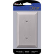 Amerelle Century Brushed Nickel 1 gang Stamped Steel Blank Wall Plate 1 pk