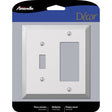 Amerelle Century Polished Chrome 2 gang Stamped Steel Decorator/Toggle Wall Plate 1 pk