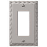 Amerelle Georgian Satin Nickel 1 gang Die-Cast Metal Decorator Wall Plate 1 pk