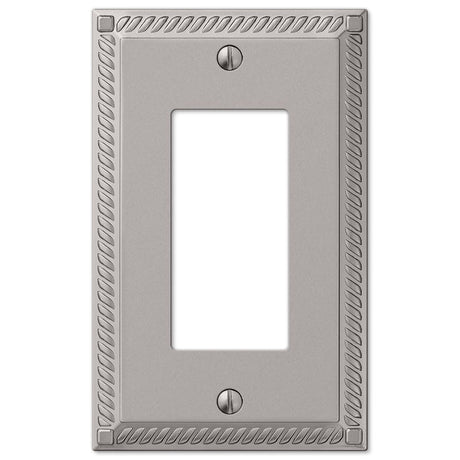Amerelle Georgian Satin Nickel 1 gang Die-Cast Metal Decorator Wall Plate 1 pk