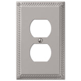 Amerelle Georgian Satin Nickel 1 gang Die-Cast Metal Duplex Wall Plate 1 pk