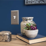 Amerelle Georgian Satin Nickel 2 gang Die-Cast Metal Toggle Wall Plate 1 pk