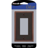 Amerelle Metro Aged Bronze 1 gang Die-Cast Metal Decorator Wall Plate 1 pk