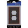 Amerelle Metro Aged Bronze 1 gang Die-Cast Metal Duplex Wall Plate 1 pk