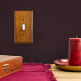 Amerelle Contemporary Brown 2 gang Wood Toggle Wall Plate 1 pk