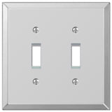 Amerelle Mirror Clear 2 gang Acrylic Toggle Wall Plate 1 pk