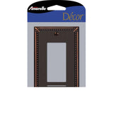 Amerelle Imperial Bead Aged Bronze 1 gang Die-Cast Metal Decorator Wall Plate 1 pk