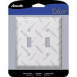 Amerelle Diamond Silver 2 gang Stamped Aluminum Toggle Wall Plate 1 pk