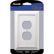 Amerelle Savannah White 1 gang Wood Duplex Wall Plate 1 pk