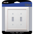 Amerelle Savannah White 2 gang Wood Toggle Wall Plate 1 pk