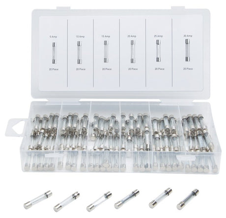 ProSource 91145 AGC Automotive Glass Fuse Assortment, 220 V, 5, 10, 15, 20, 25, 30 A