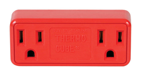 Thermocube Non-Polarized 2 outlets Outlet Converter 1 pk