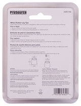 ProSource FE-50642-PS Furniture Leg Tip, Round, Rubber, White, 5/8 in Dia, 1-1/8 in H