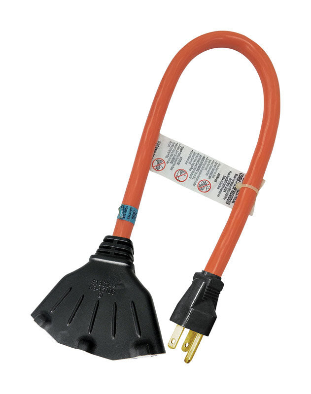 Projex Indoor or Outdoor 2 ft. L Orange Extension Cord 12/3 STW