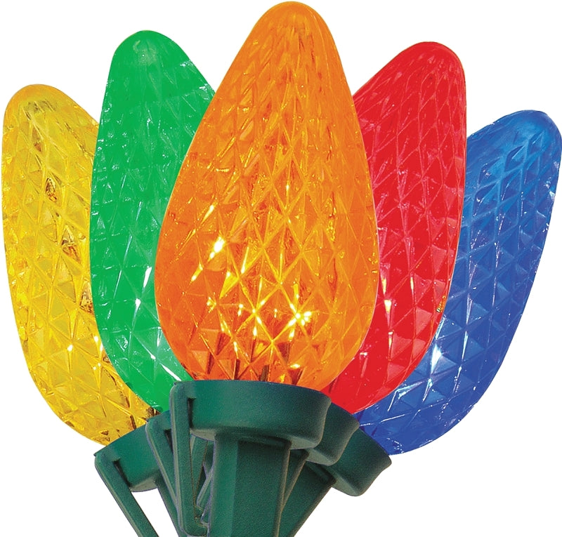 Sylvania V47657-49 Light Set, Christmas, 120 V, 2.4 W, 25-Lamp, LED Lamp, Blue/Green/Orange/Red/Yellow Lamp