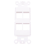 Monster Just Hook It Up White 4 gang Plastic Keystone Wall Plate 1 pk