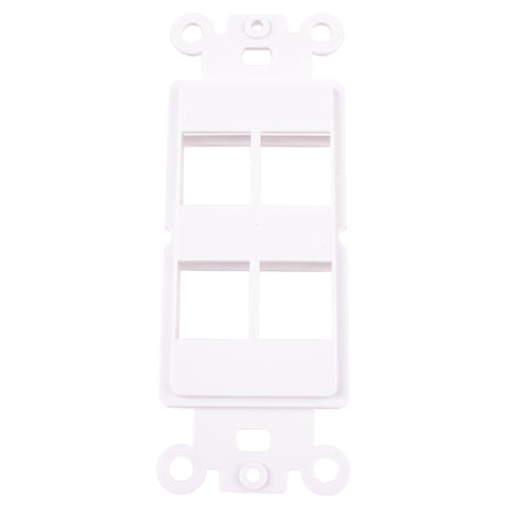 Monster Just Hook It Up White 4 gang Plastic Keystone Wall Plate 1 pk