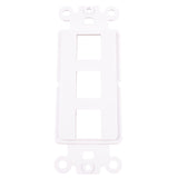 Monster Just Hook It Up White 3 gang Plastic Keystone Wall Plate 1 pk