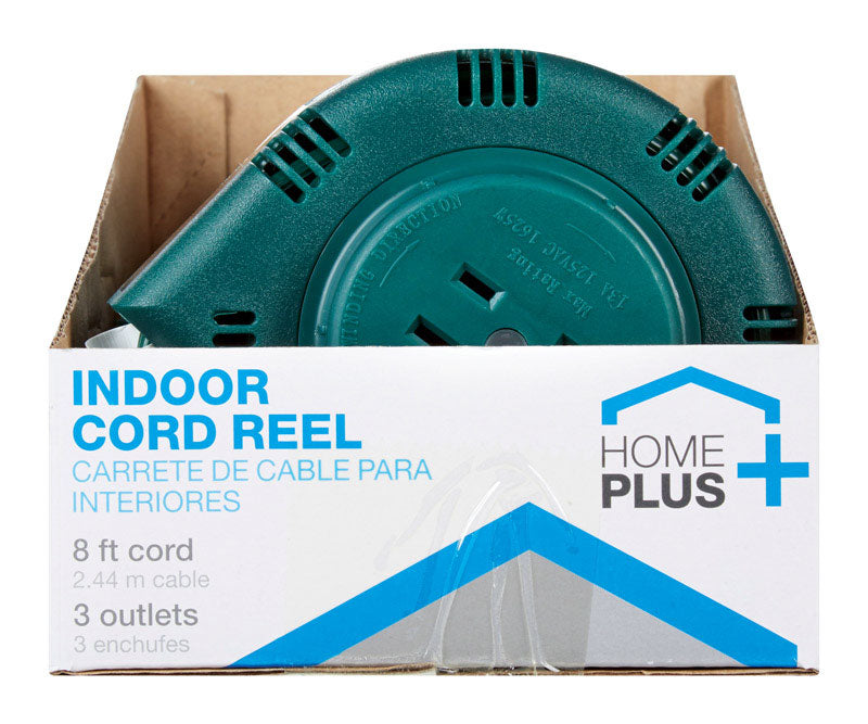 Home Plus 8 ft. L Plastic Cord Reel, Pack of 6