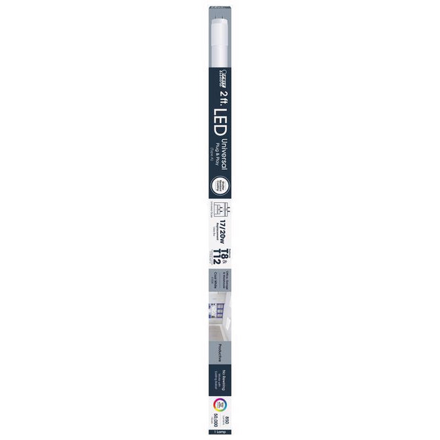 Feit Linear T8 G13 (Medium Bi-Pin) LED Bulb Cool White 20 Watt Equivalence 1 pk, Pack of 6