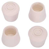 ProSource FE-50643-PS Furniture Leg Tip, Round, Rubber, White, 1-1/8 in H