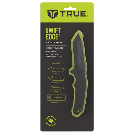 True Swift Edge Series TRU-FMK-0010 Folding Knife, Steel Blade