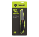 True BERM Series TRU-FMK-1030 Flipper Knife, 3-1/2 in L Blade, 1-3/8 in W Blade, Stainless Steel Blade, Ergonomic Handle