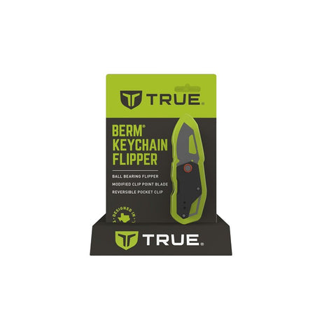 True BERM Series TRU-FMK-0013 Keychain Knife, 1-1/2 in L Blade, Stainless Steel Blade