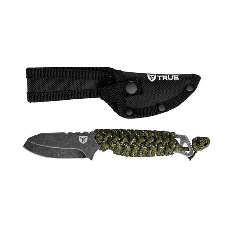 True NEKKID Series TRU-FXK-1020 Fixed Blade Knife, 2.4 in L Blade, Stainless Steel Blade, Skeletal Handle, Black Handle