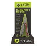 True TITANIUM POCKET TRU-MTL-1009 Multi-Tool, 9-Function