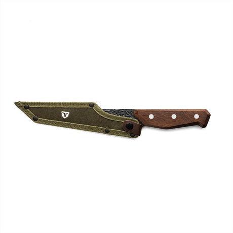 True PrimalForge Series TRU-FXK-1017 Slicer Knife, 7-1/4 in L Blade, Stainless Steel Blade, Wood Handle, Brown Handle