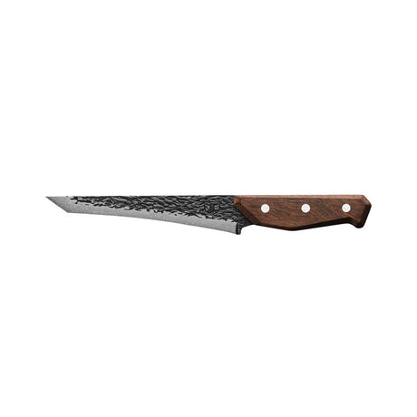 True PrimalForge Series TRU-FXK-1017 Slicer Knife, 7-1/4 in L Blade, Stainless Steel Blade, Wood Handle, Brown Handle