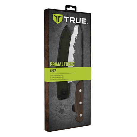 True PrimalForge Series TRU-FXK-0007 Chef Knife, Stainless Steel Blade, Monzo Wood Handle, Razor Sharp Edge Blade