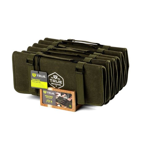 True PrimalForge TRU-ACC-0009 Waxed Knife Roll, Canvas, Green, Pack of 6
